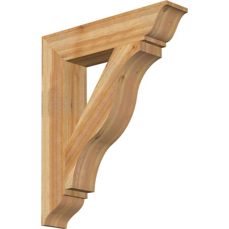 Ekena Millwork Funston Traditional Rough Sawn Bracket, Western Red Cedar, 6"W x 30"D x 36"H BKT06X30X36FST01RWR